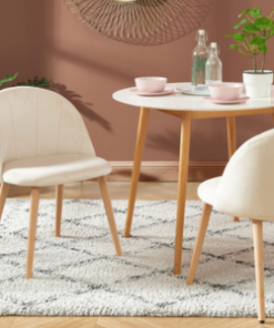 ROANDOLA - Lot de 2 chaises en velours