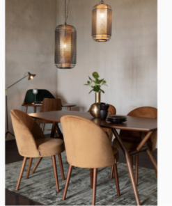 BARBARA - Lot de 2 chaises en velours