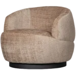 Woolly fauteuil pivotant chenille sable