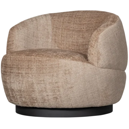 Woolly fauteuil pivotant chenille sable