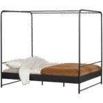 Bunk lit métal noir 160x200 cm