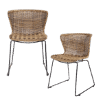 Set de 2 - Wings garden chair Naturel
