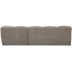 Chaise longue Tibas droite en tissu tissé sable