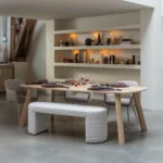 Tablo table ovale danois lamelle continue 220x100 cm transparant – Image 2