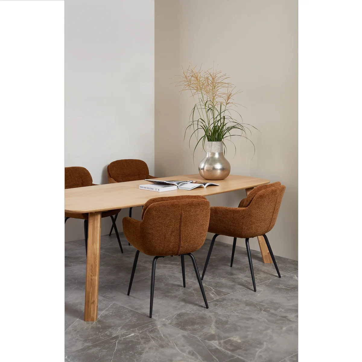 Tablo table ovale danois lamelle continue 220x100 cm transparant – Image 3