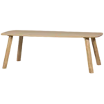 Tablo table ovale danois lamelle continue 220x100 cm transparant