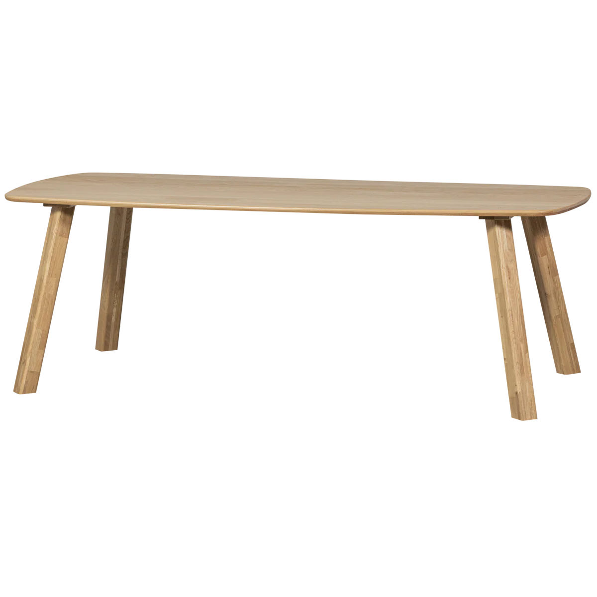 Tablo table ovale danois lamelle continue 220x100 cm transparant – Image 1