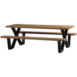 Tablo outdoor picknicktafel ayous natural x-poot metal