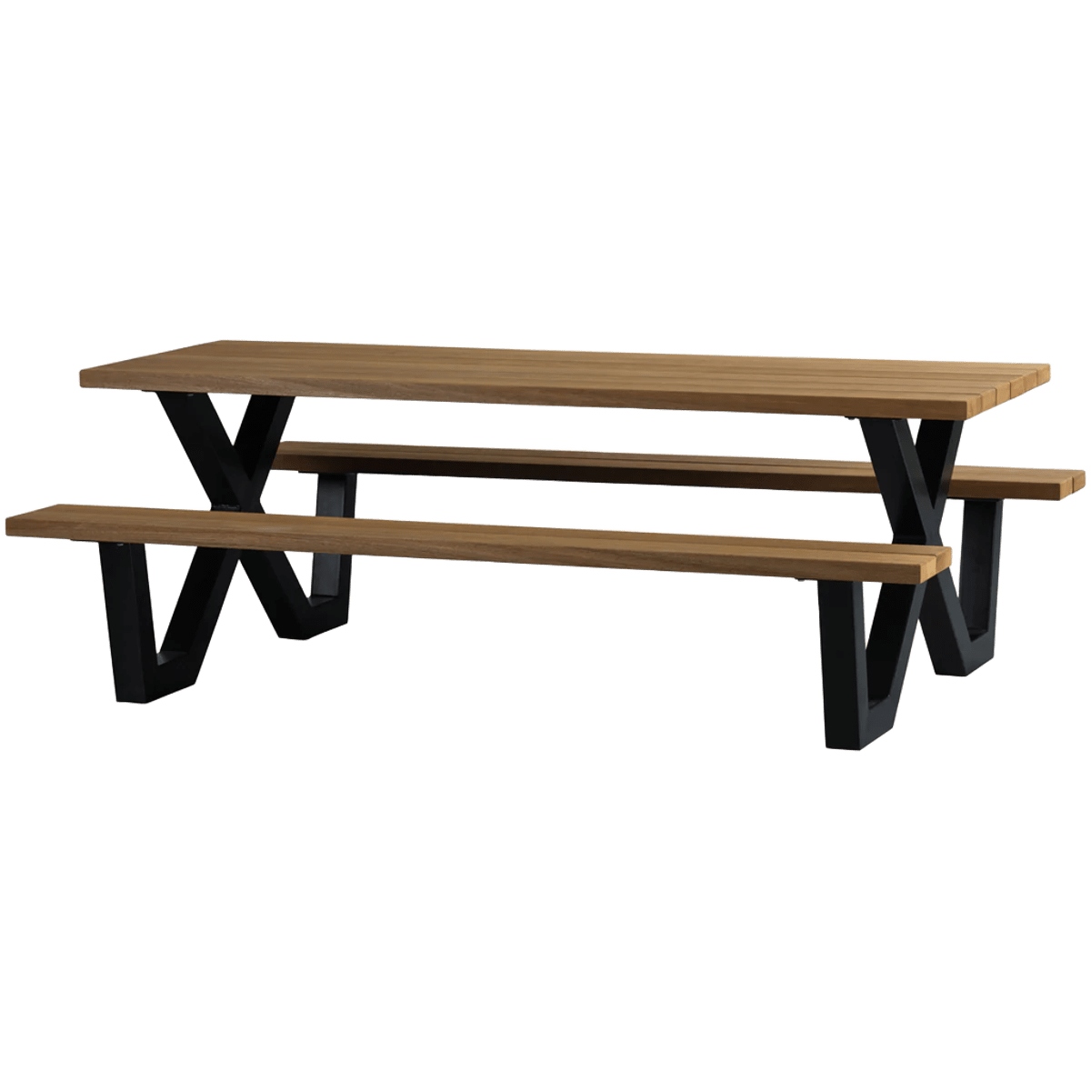 Tablo outdoor picknicktafel ayous natural x-poot metal
