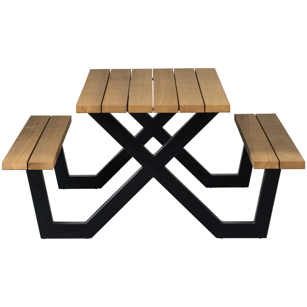 Tablo outdoor picknicktafel ayous natural x-poot metal – Image 5