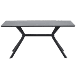 Bruno table à manger rectangle mdf noir 200x90 cm
