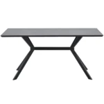Bruno table à manger rectangle mdf noir 200x90 cm – Image 5