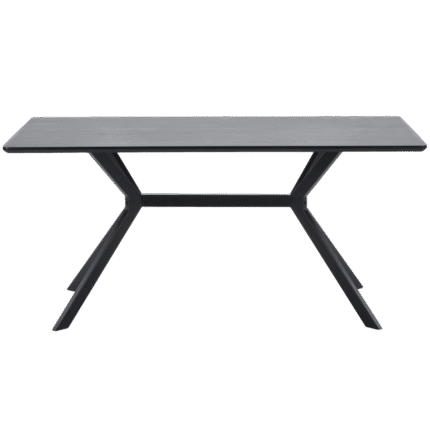 Bruno table à manger rectangle mdf noir 200x90 cm
