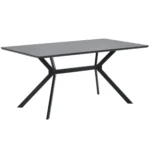 Bruno table à manger rectangle mdf noir 200x90 cm – Image 3