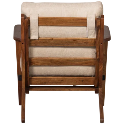 Houston fauteuil bouclé bois naturel