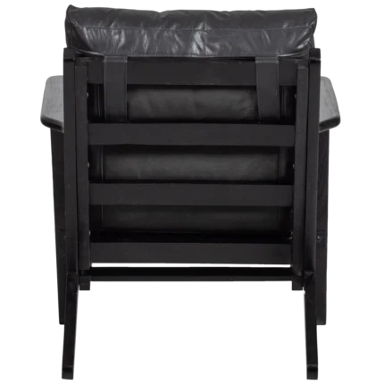 Houston fauteuil en cuir véritable noir