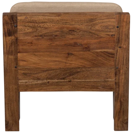 Opulent fauteuil bouclé bois naturel