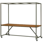 Blue sky garden table wood with