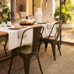 Blue sky garden table wood with – Image 7