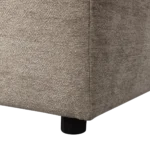 Chaise longue Tibas droite en tissu tissé sable