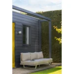 Bear banc de jardin 3-places aluminium sable – Image 7