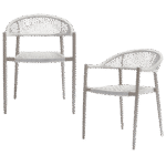 Set de 2 - Yellow garden chair rope