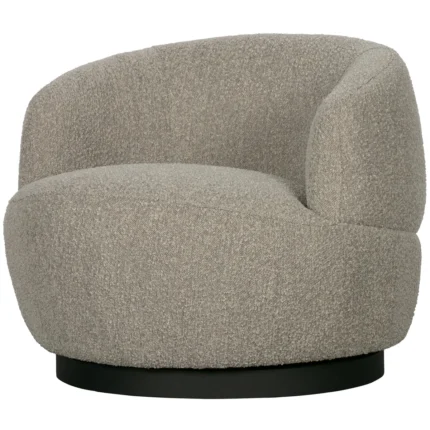 Woolly fauteuil courbe naturel mix