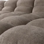 Chaise longue Tibas en tissu tissé gauche sable