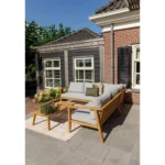 Lucca salon de jardin en teck avec coussin – Image 4