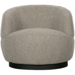 Woolly fauteuil courbe naturel mix