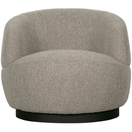 Woolly fauteuil courbe naturel mix